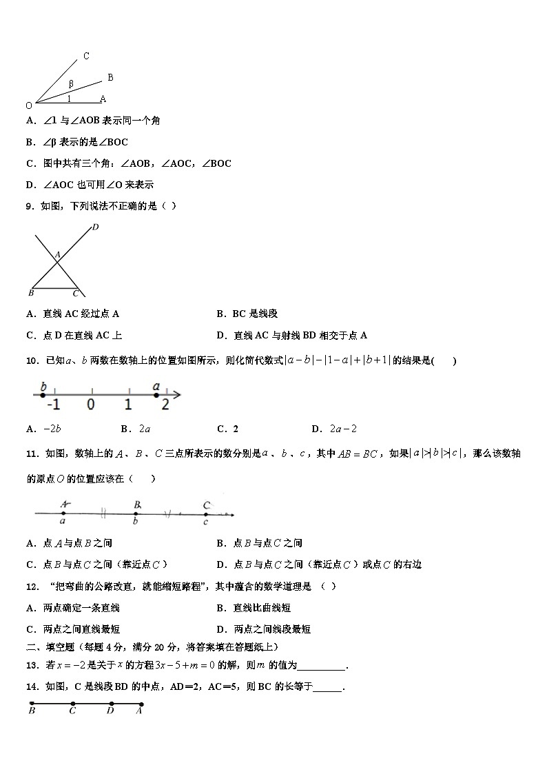 江苏省南京市江宁区湖熟片2026届数学七上期末质量跟踪监视试题含解析第2页