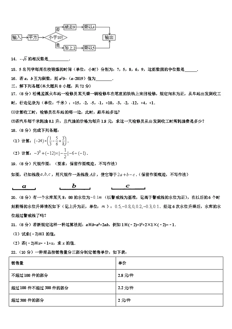 江苏省无锡市祝塘中学2026届数学七年级第一学期期末复习检测试题含解析第3页