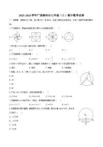 2025-2026学年广西柳州市九年级（上）期中数学试卷-自定义类型