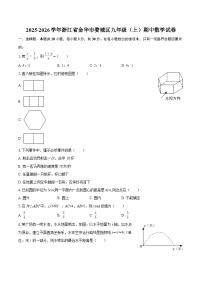 2025-2026学年浙江省金华市婺城区九年级（上）期中数学试卷-自定义类型