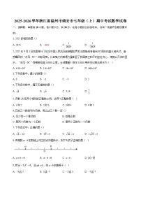 2025-2026学年浙江省温州市瑞安市七年级（上）期中考试数学试卷-自定义类型
