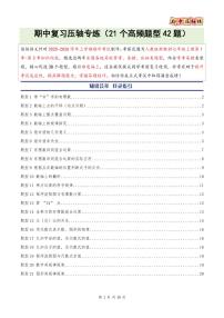 期中复习压轴专练(21个高频题型42题)试题及答案--2025-2026学年七年级数学上学期期中(人教版2024)