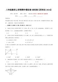 2025-2026学年八年级数学上学期期中模拟卷试题及答案（培优&拔尖卷）（苏科版2024）