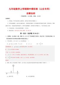 2025-2026学年九年级数学上学期期中模拟卷试题及答案（山东专用，北师大版）