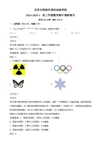 北京市海淀外国语实验学校2024--2025学年上学期九年级期中考试数学试卷 （解析版）-A4