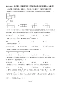 北京市七年级上学期期末数学培优试卷（原卷版）-A4
