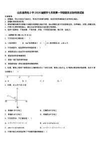 山东省青岛2中2026届数学七年级第一学期期末达标检测试题含解析