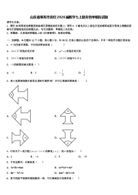 山东省莱芜市名校2026届数学七上期末统考模拟试题含解析