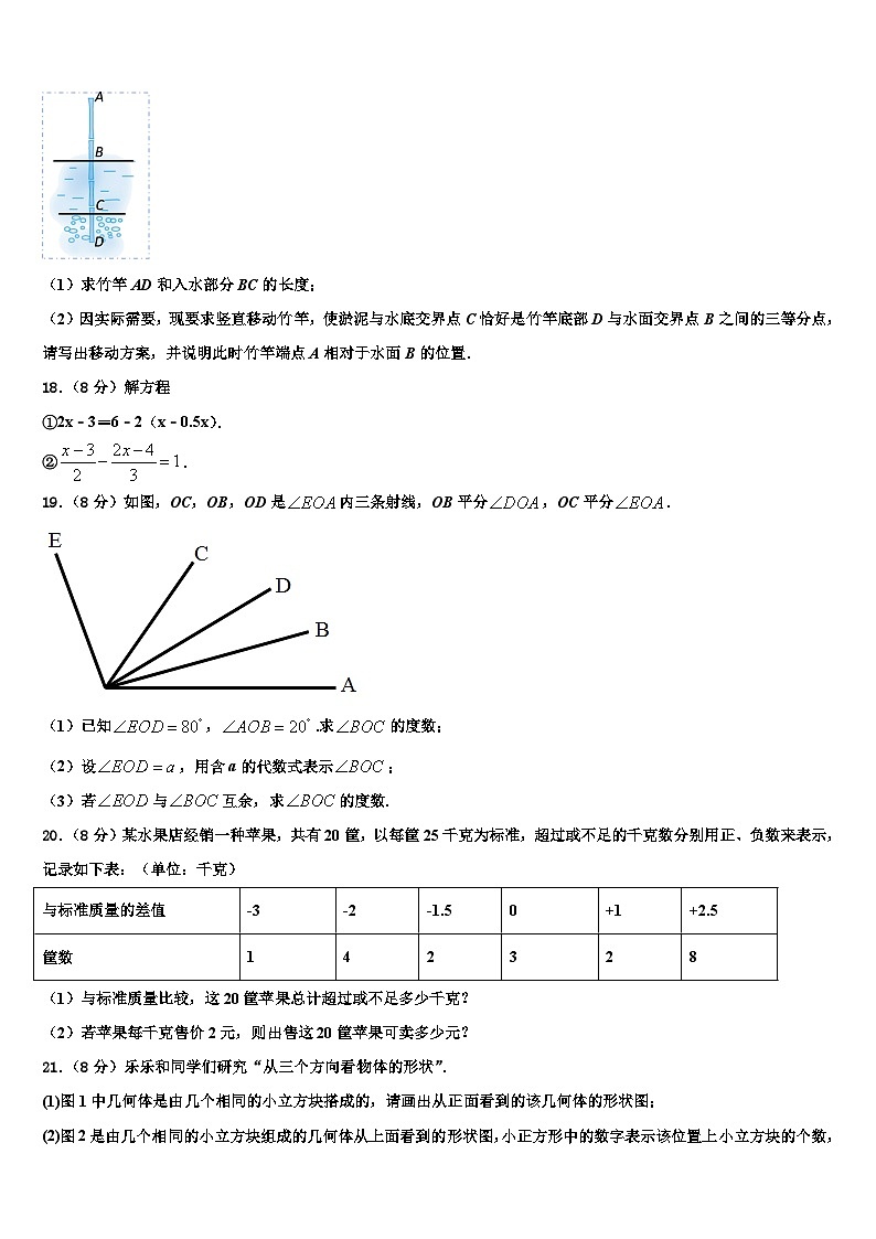 山东省青岛市五校2026届七年级数学第一学期期末达标检测模拟试题含解析第3页