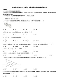 山东省庆云县2026届七年级数学第一学期期末联考试题含解析
