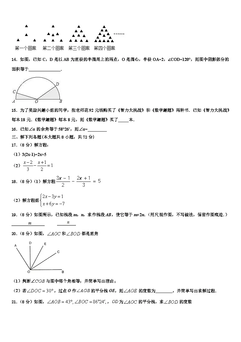 山东省淄博市桓台县2026届数学七上期末预测试题含解析第3页
