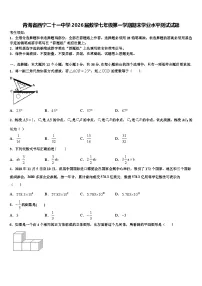 青海省西宁二十一中学2026届数学七年级第一学期期末学业水平测试试题含解析