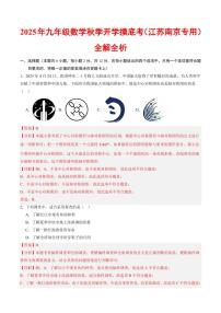 2025年九年级上学期数学秋季开学摸底考试题及答案（江苏南京专用，苏科版）