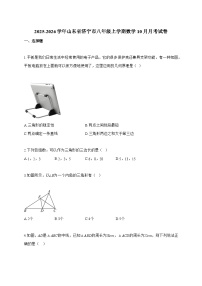 2025_2026学年山东省济宁市八年级上学期数学10月月考试卷【附解析】