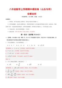 2025-2026学年八年级数学上学期期中模拟卷(山东专用,北师大版2024)(含答案)