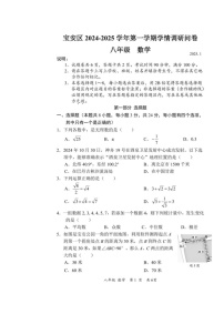 广东省深圳市宝安区2024-2025学年八年级上学期1月期末考试数学试题