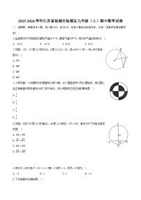 2025-2026学年江苏省盐城市盐都区九年级（上）期中数学试卷（含答案+解析）