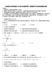 山西省右玉教育集团2026届七年级数学第一学期期末学业质量监测模拟试题含解析