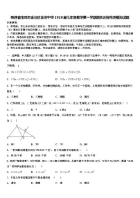 陕西省宝鸡市金台区金河中学2026届七年级数学第一学期期末达标检测模拟试题含解析