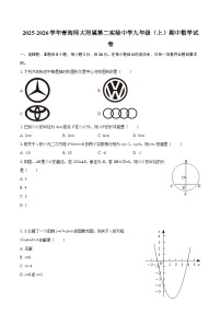 2025-2026学年青海师大附属第二实验中学九年级（上）期中数学试卷-自定义类型