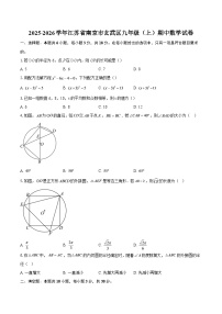 2025-2026学年江苏省南京市玄武区九年级（上）期中数学试卷-自定义类型
