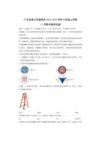 广东省湛江市雷州市2025-2026学年八年级上学期11月期中数学试卷（学生版）