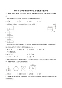 辽宁省鞍山市铁东区2025届九年级下学期中考三模数学试卷（含答案）
