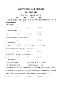 福建省泉州市南安市2025-2026学年八年级上学期11月期中考试 数学试卷