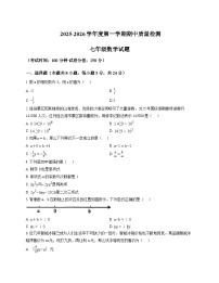 江苏省连云港市新海实验中学、连云港外国语学校期中联考2025-2026学年上学期期中考试七年级 数学试题