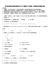四川省成都市成都外国语学校2026届数学七年级第一学期期末联考模拟试题含解析