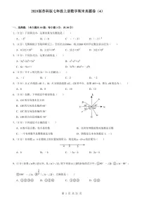 2024版苏科版七年级上册数学期末真题卷（4）含答案