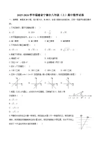 2025-2026学年福建省宁德市八年级（上）期中数学试卷-自定义类型