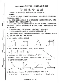 山东省淄博市临淄区2024-2025学年九年级（五四制）上学期期末考试数学试题