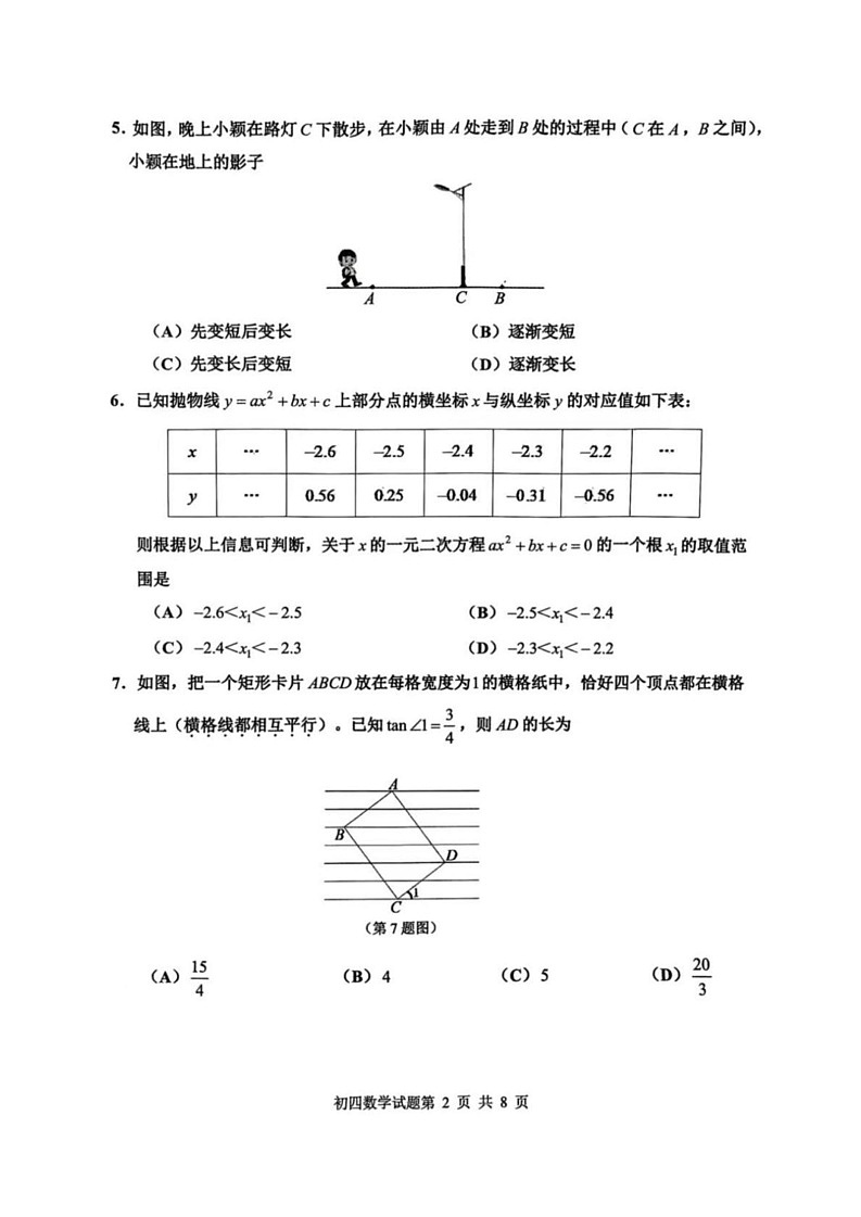 山东省淄博市张店区2024-2025学年九年级上学期1月期末数学试题第2页