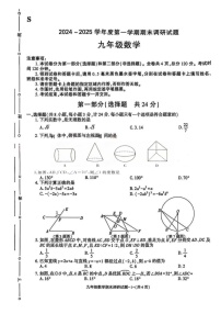 陕西省渭南市初级中学2024-2025学年九年级上学期期末调研数学试题