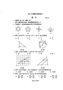 2025年北京首都师大附中初三上12月月考数学试卷