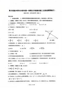 上海市静安区育才初级中学2025--2026学年九年级数学上学期12月月考试卷