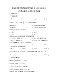 黑龙江省佳木斯市富锦市两校联考2025-2026学年七年级上学期11月期中数学试卷（学生版）