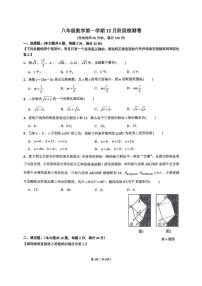 上海市民办文绮中学2025-2026学年上学期上学期12月月考八年级数学试卷