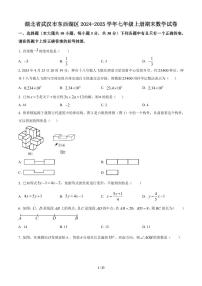 湖北省武汉市东西湖区2024-2025学年七年级上册数学期末试卷含答案