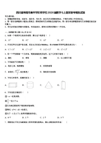 四川省绵阳市高中学阶段学校2026届数学七上期末联考模拟试题含解析