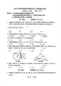 江苏省泰州市第二中学附属初中2025-2026学年上学期九年级第二次月考数学试卷
