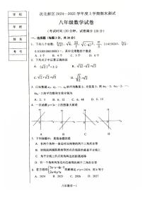 辽宁省沈阳市沈北新区2024-2025学年八年级上学期期末数学试卷