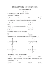 四川省成都市双流区2025-2026学年八年级上学期期中数学试卷（学生版）