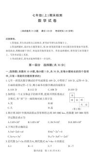 辽宁省大连市高新区2024-2025学年第一学期七年级数学期末试卷（含答案）