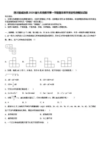 四川省威远县2026届七年级数学第一学期期末教学质量检测模拟试题含解析