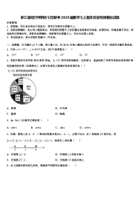 浙江省绍兴柯桥区七校联考2026届数学七上期末质量检测模拟试题含解析