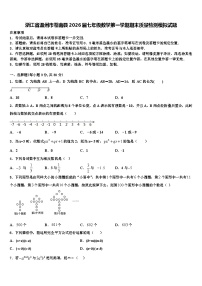 浙江省温州市苍南县2026届七年级数学第一学期期末质量检测模拟试题含解析