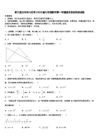 浙江省义乌市六校考2026届七年级数学第一学期期末质量检测试题含解析