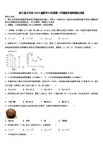 浙江省义乌市2026届数学七年级第一学期期末调研模拟试题含解析